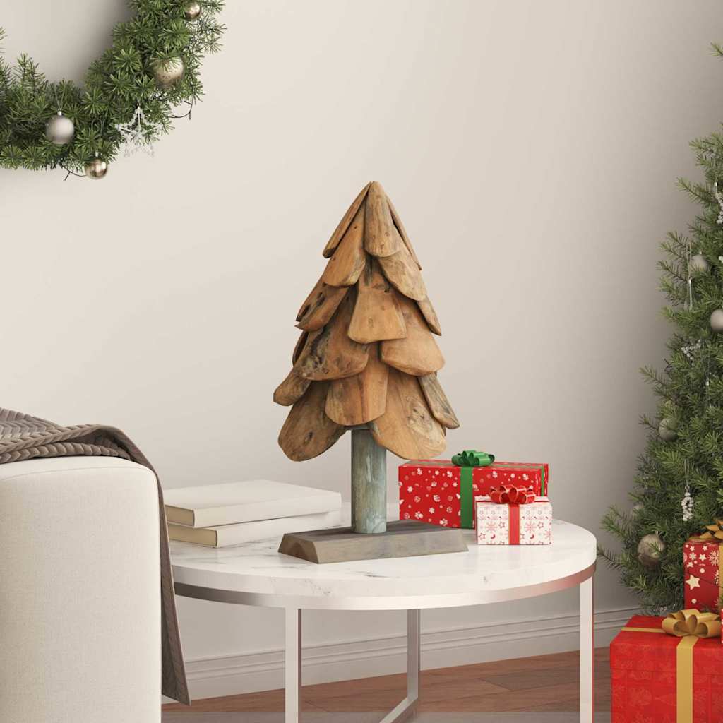 Weihnachtsbaum mit Ständer Braun 61 cm Massivholz Teak