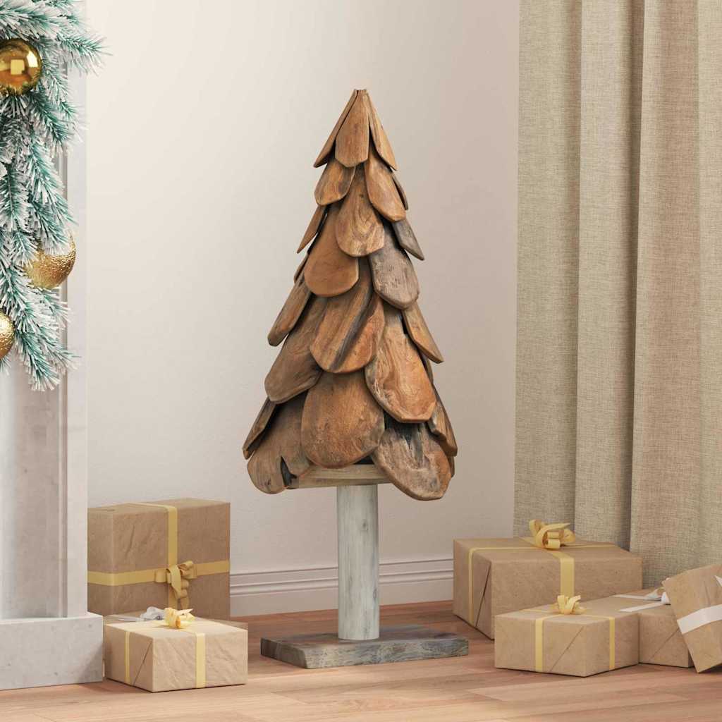 Weihnachtsbaum mit Ständer Braun 91 cm Massivholz Teak