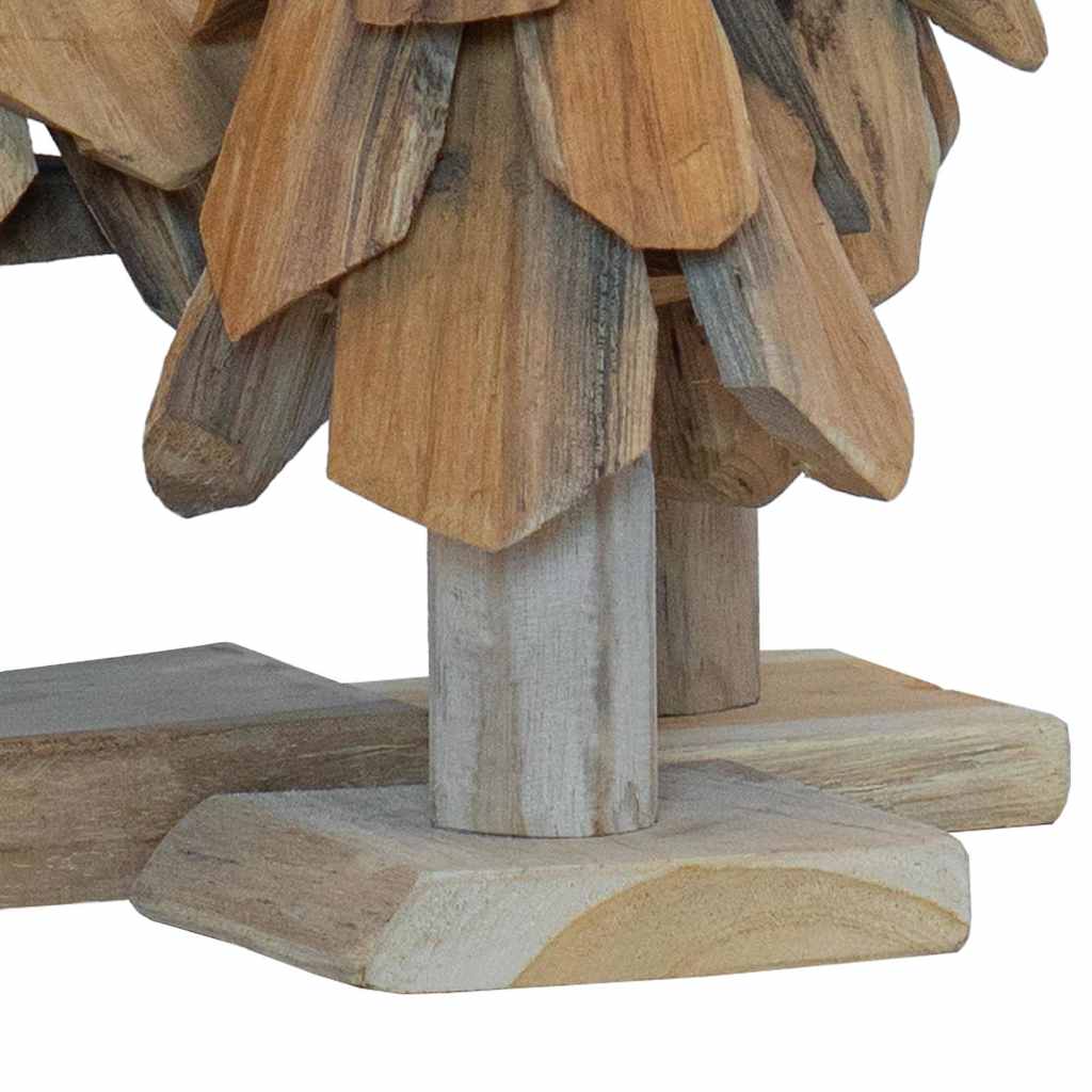 Weihnachtsbaum mit Ständer 3 pcs Braun Massivholz Teak