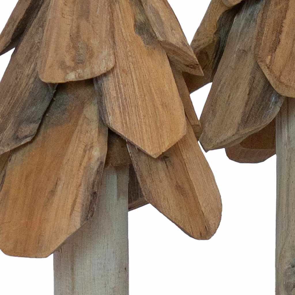 Weihnachtsbaum mit Ständer 3 pcs Braun Massivholz Teak