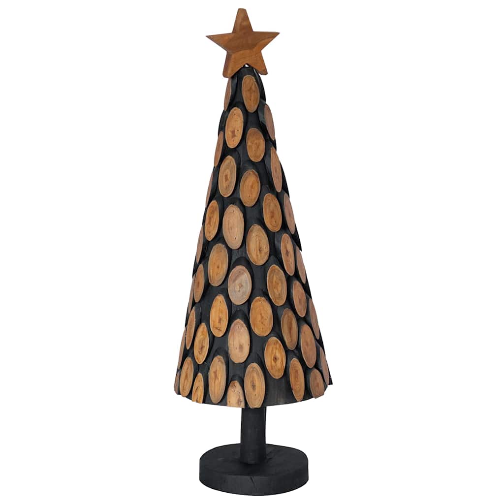 Weihnachtsbaum mit Ständer Braun 90 cm Massivholz Teak