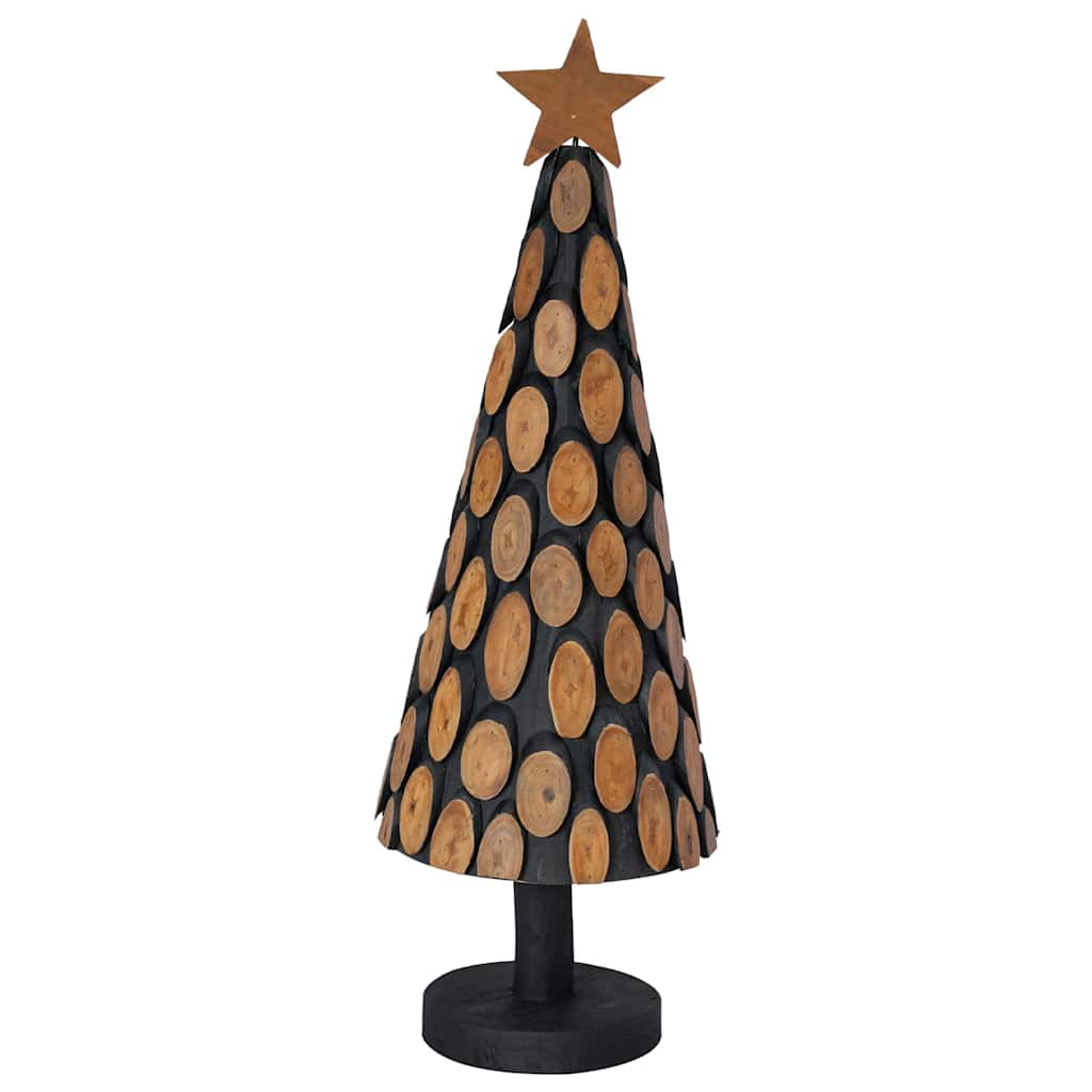 Weihnachtsbaum mit Ständer Braun 90 cm Massivholz Teak