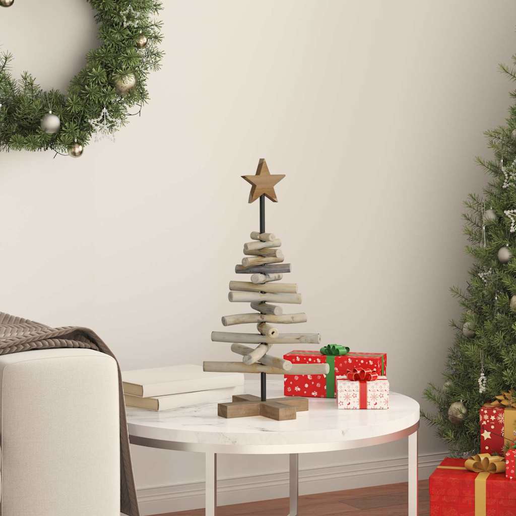 Weihnachtsbaum mit Ständer Braun 60 cm Massivholz Teak