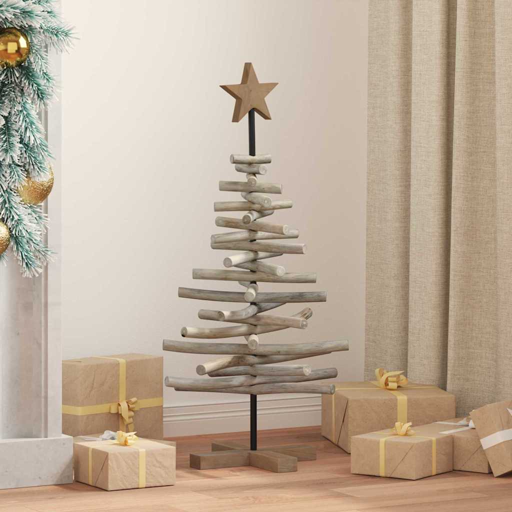 Weihnachtsbaum mit Ständer Braun 90 cm Massivholz Teak
