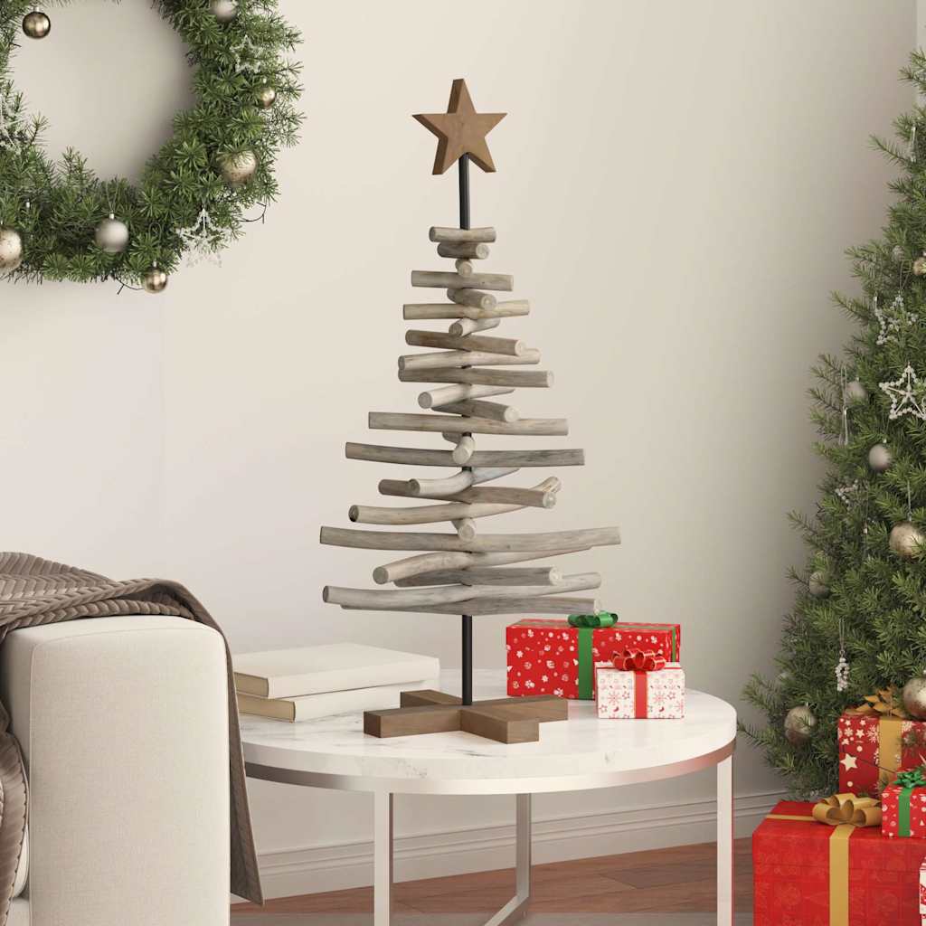 Weihnachtsbaum mit Ständer Braun 90 cm Massivholz Teak