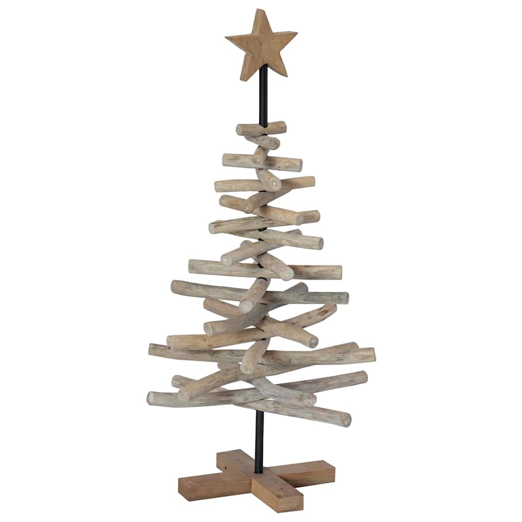 Weihnachtsbaum mit Ständer Braun 90 cm Massivholz Teak