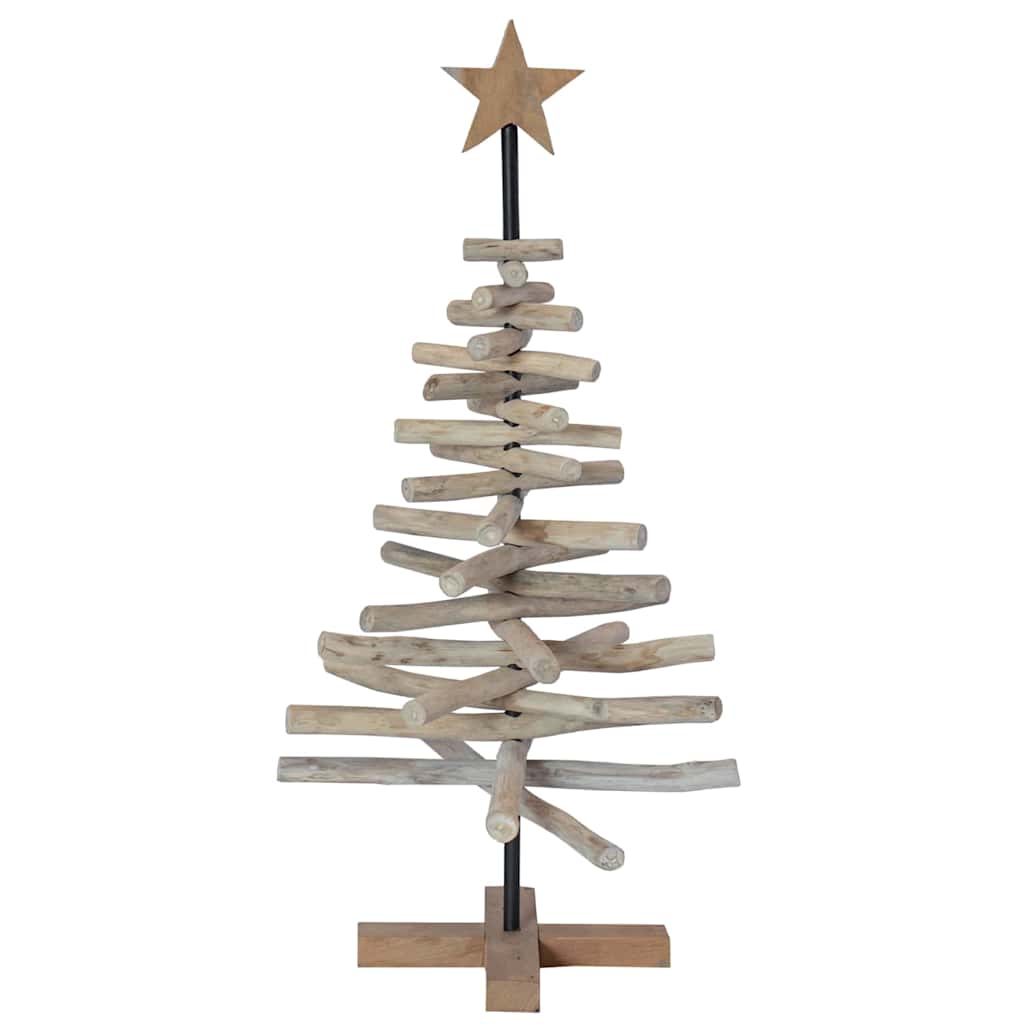 Weihnachtsbaum mit Ständer Braun 90 cm Massivholz Teak
