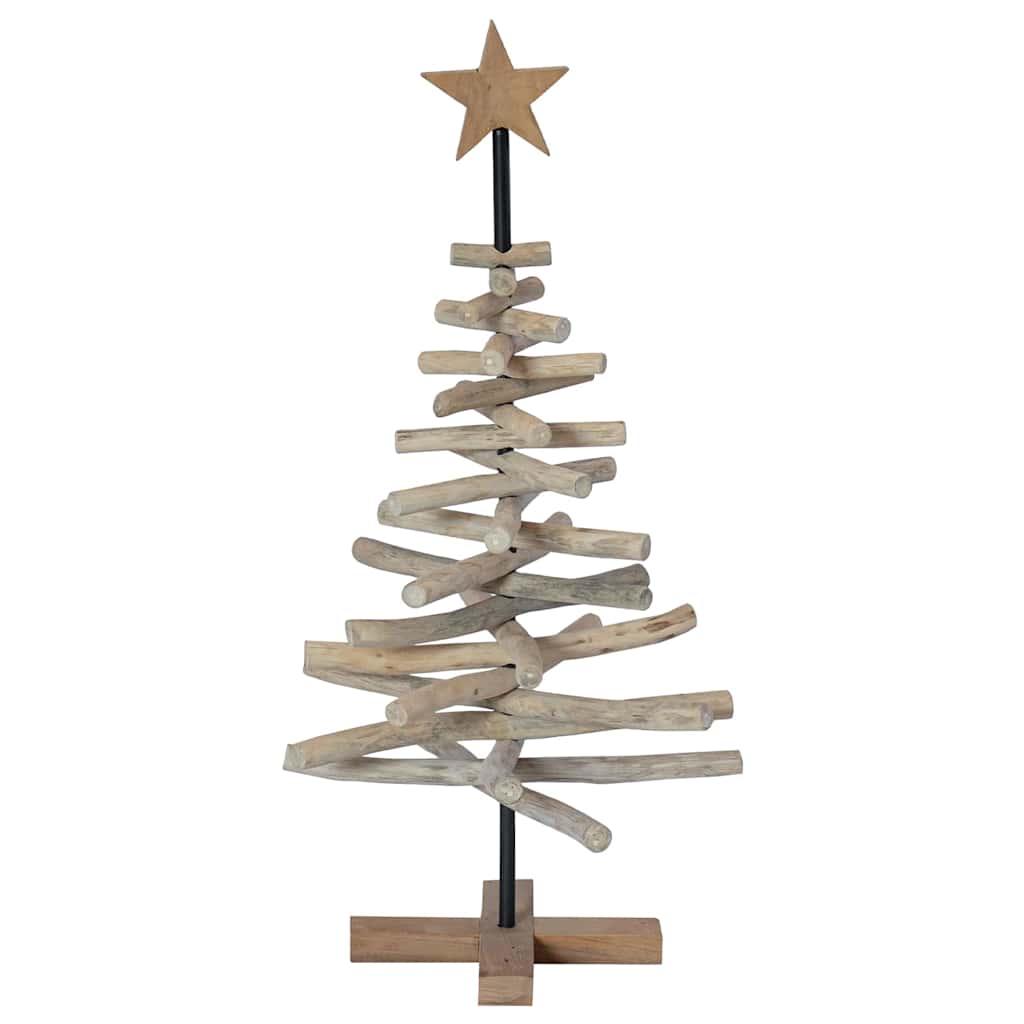 Weihnachtsbaum mit Ständer Braun 90 cm Massivholz Teak