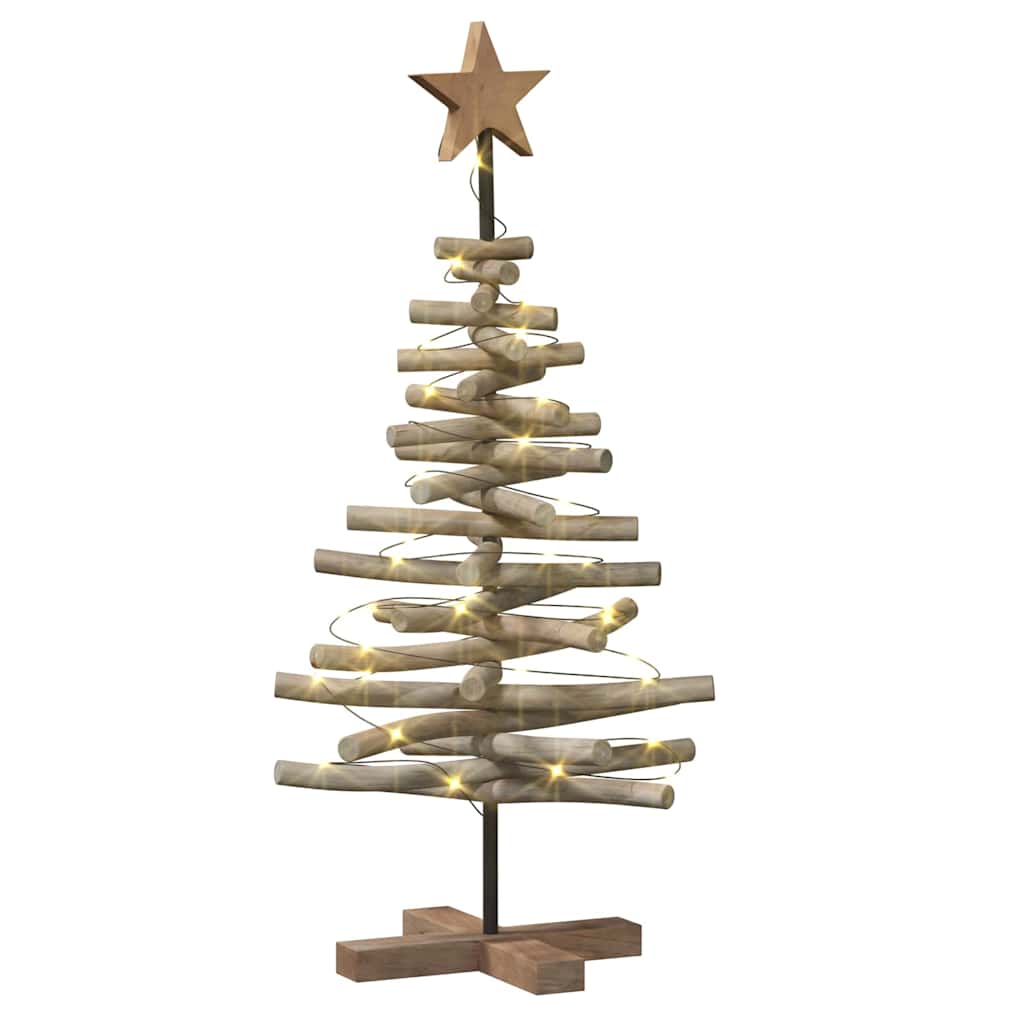 Weihnachtsbaum mit Ständer Braun 90 cm Massivholz Teak