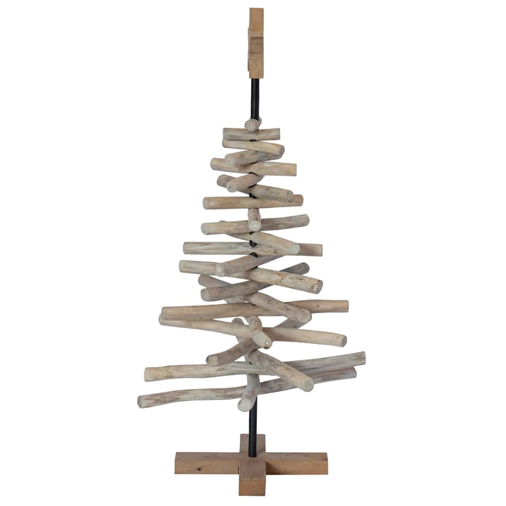 Weihnachtsbaum mit Ständer Braun 90 cm Massivholz Teak