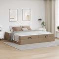 Bettgestell mit Matratze mit Matratze 2 pcs Hellbraun PVC