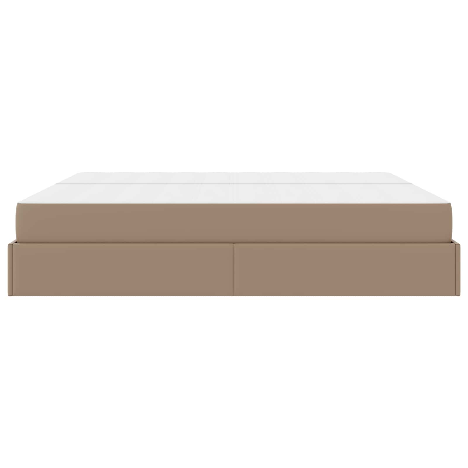 Bettgestell mit Matratze mit Matratze 2 pcs Hellbraun PVC