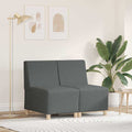 Modulares Armfreies Sofa 2 pcs Dunkelgrau 55 x 74 x 82 cm Stoff