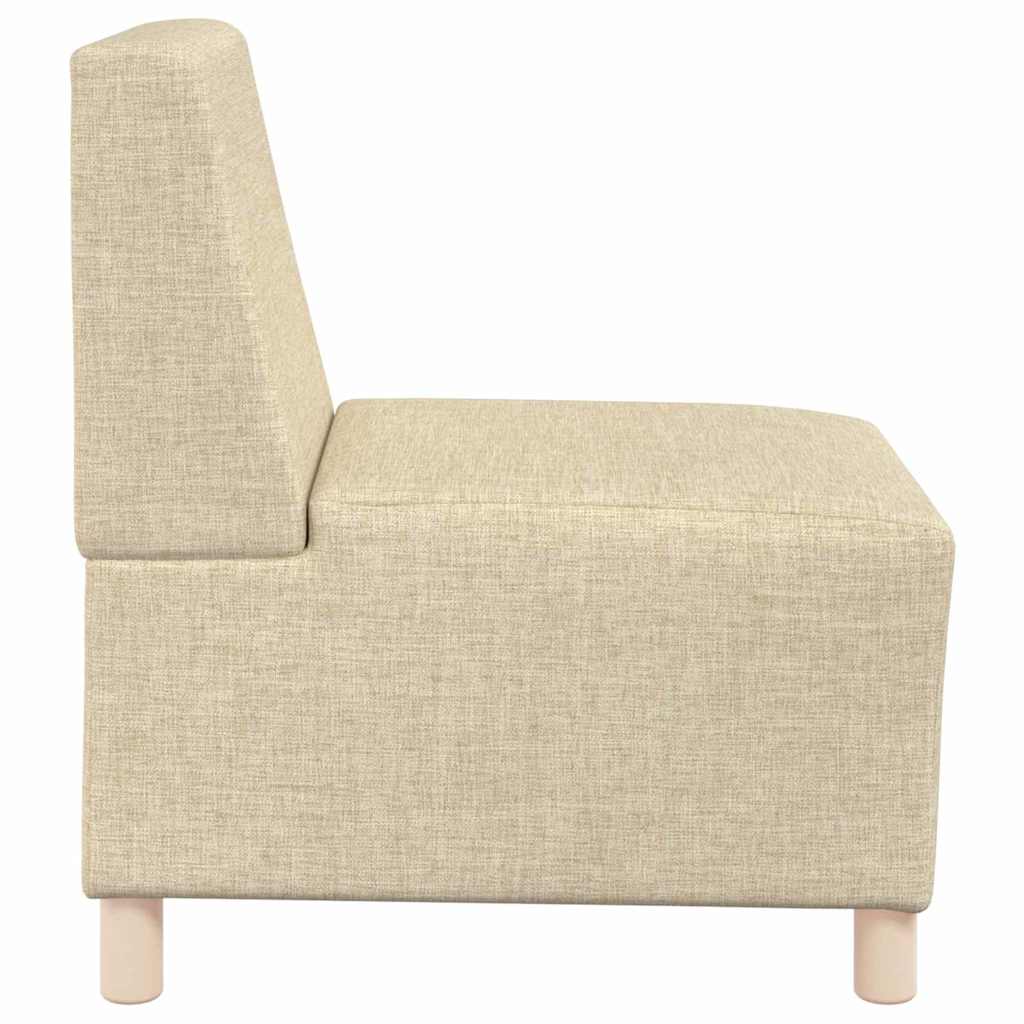 Modulares Armfreies Sofa 2 pcs Creme 55 x 74 x 82 cm Stoff