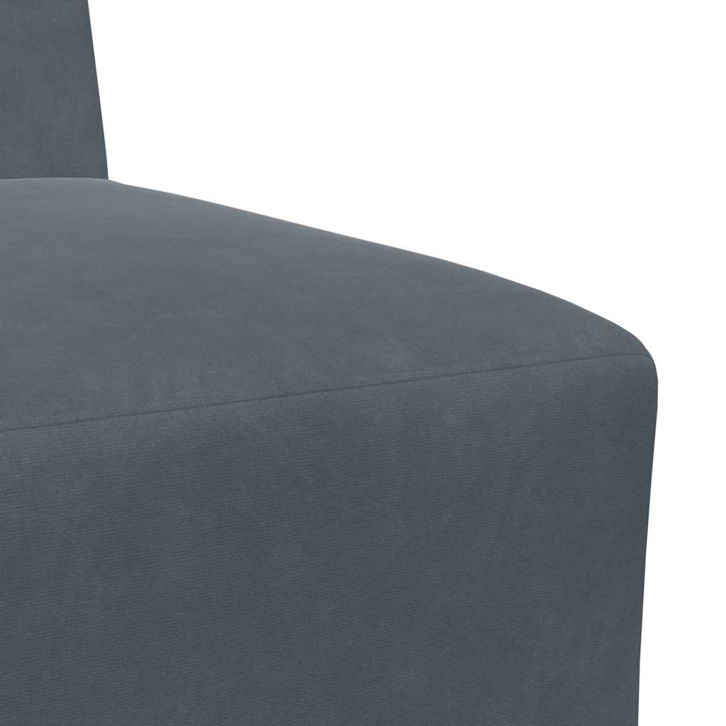 Modulares Armfreies Sofa 2 pcs Dunkelgrau 55 x 74 x 82 cm Samt