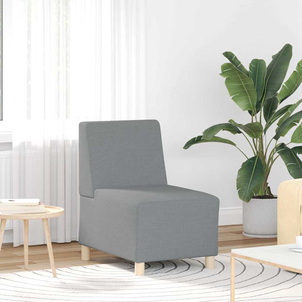 Modulares Armfreies Sofa 3 pcs Hellgrau 55 x 74 x 82 cm Stoff