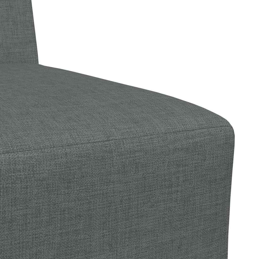 Modulares Armfreies Sofa 3 pcs Dunkelgrau 55 x 74 x 82 cm Stoff