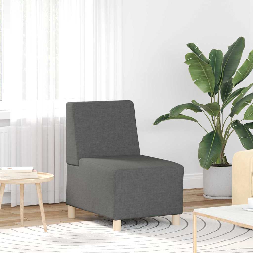 Modulares Armfreies Sofa 3 pcs Dunkelgrau 55 x 74 x 82 cm Stoff