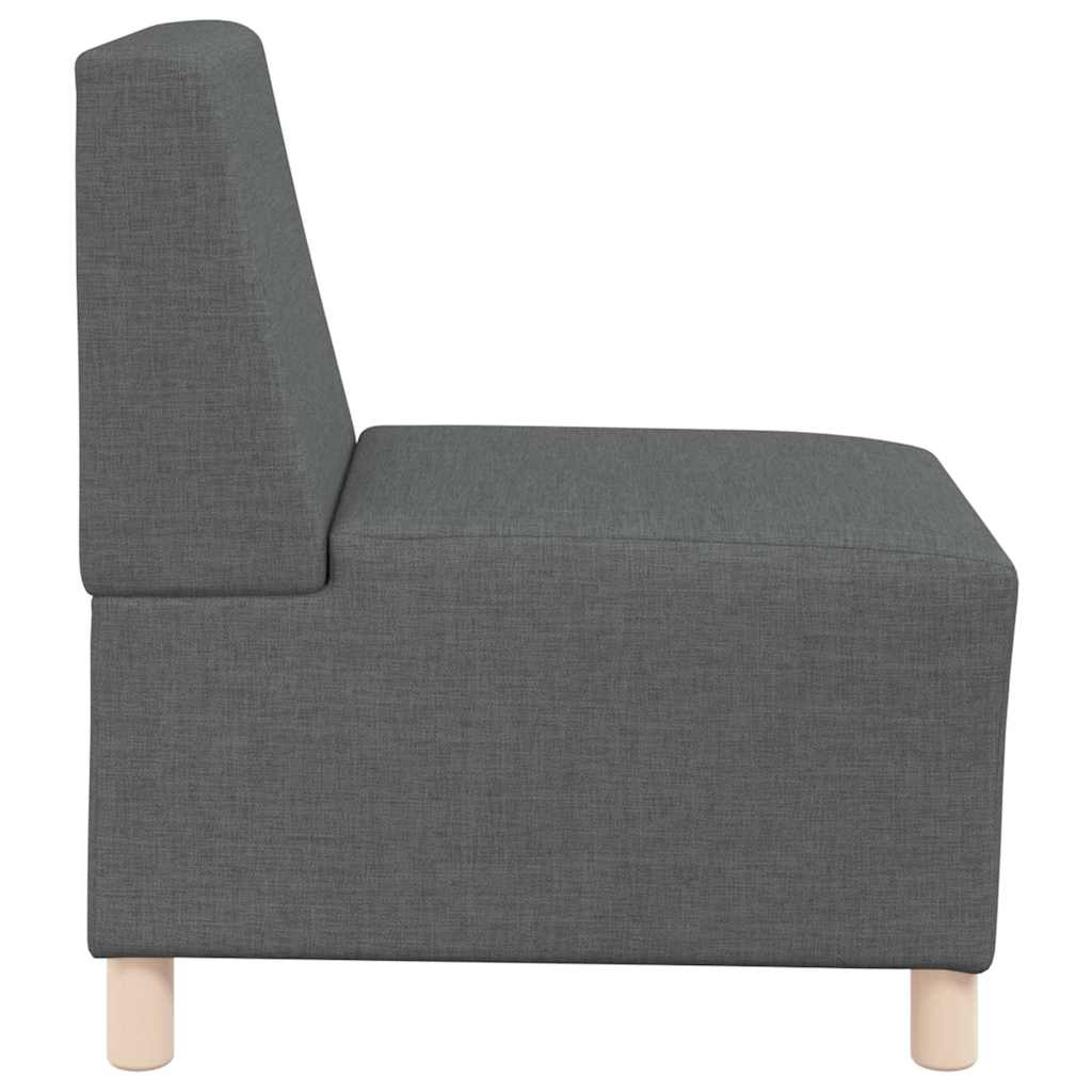 Modulares Armfreies Sofa 3 pcs Dunkelgrau 55 x 74 x 82 cm Stoff