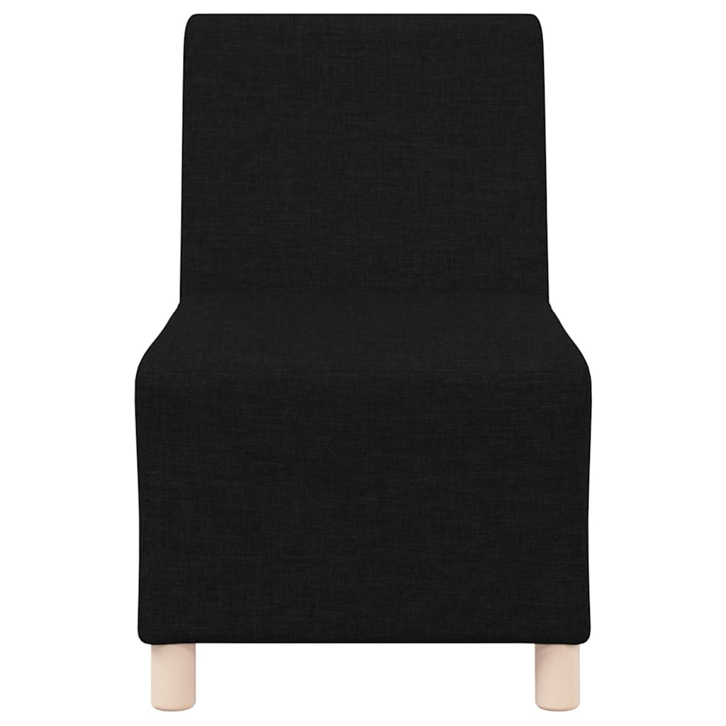 Modulares Armfreies Sofa 3 pcs Schwarz 55 x 74 x 82 cm Stoff