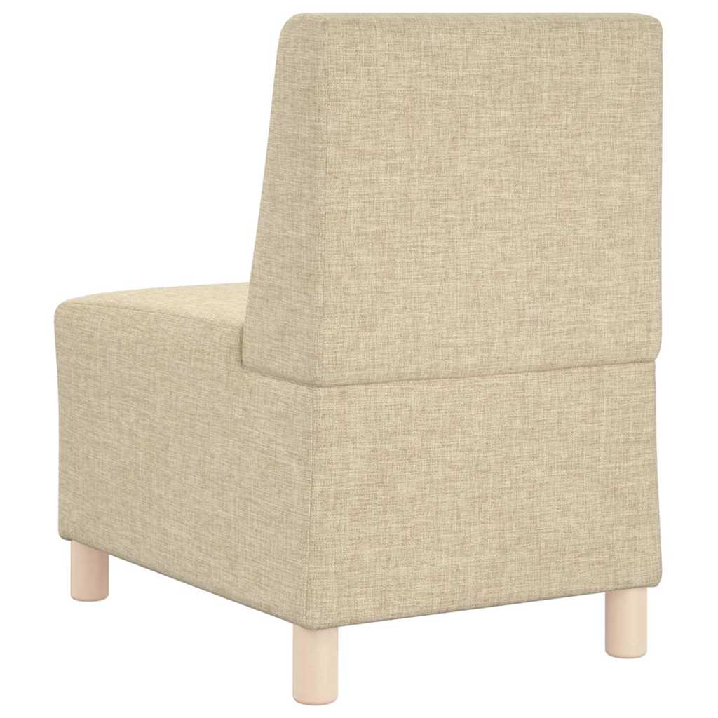 Modulares Armfreies Sofa 3 pcs Creme 55 x 74 x 82 cm Stoff