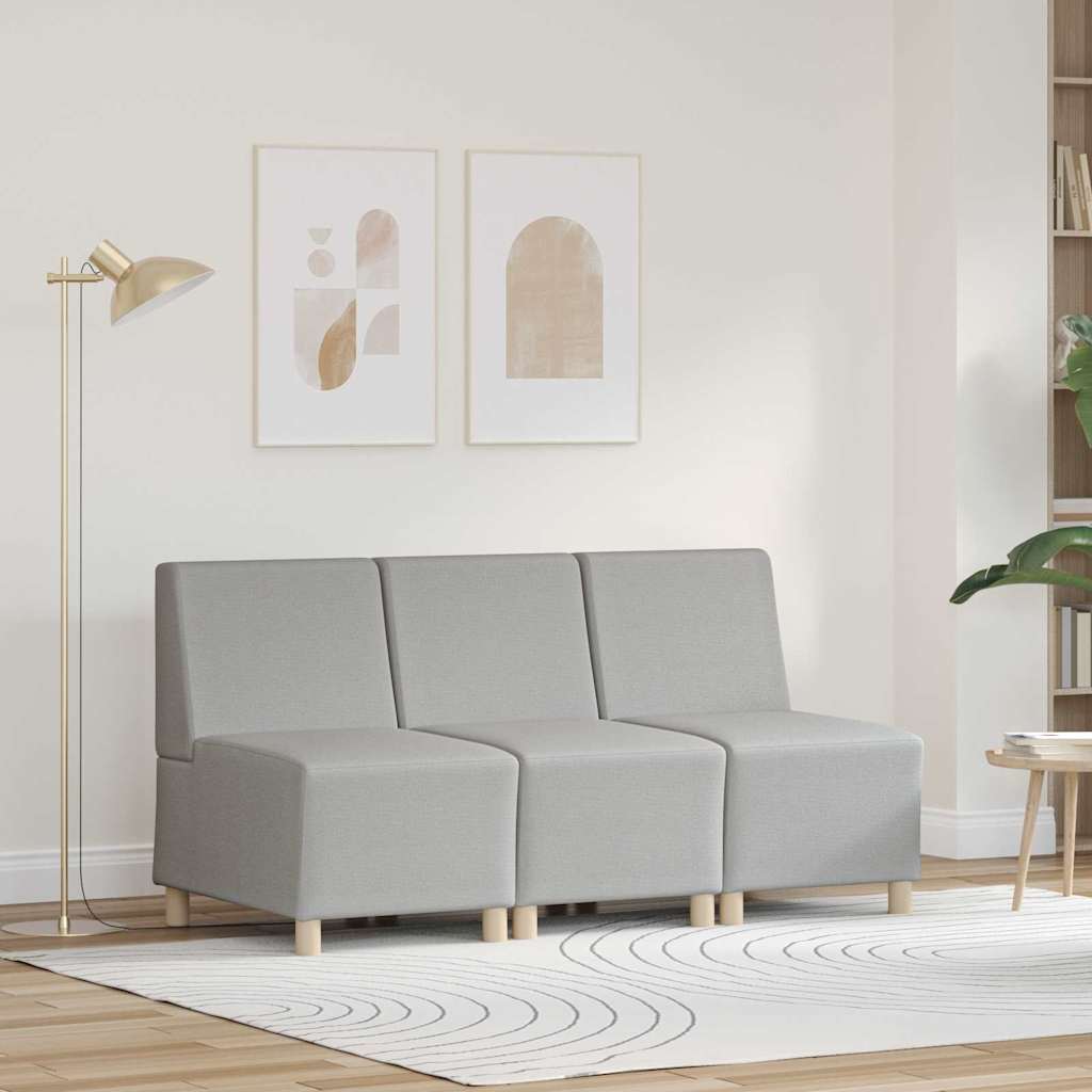 Modulares Armfreies Sofa 3 pcs Wolkengrau 55 x 74 x 82 cm Stoff