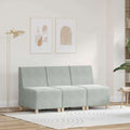Modulares Armfreies Sofa 3 pcs Hellgrau 55 x 74 x 82 cm Samt