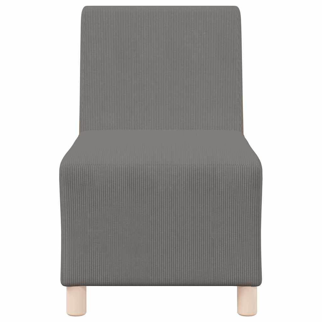 Modulares Armfreies Sofa 3 pcs Hellgrau 55 x 74 x 82 cm