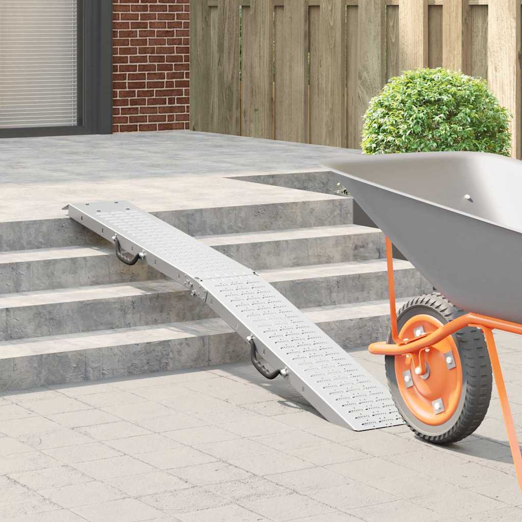 Faltbare Rampe 200kg pro Rampe Silber 186 x 23 x 4,5 cm