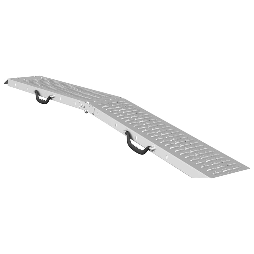 Faltbare Rampe 200kg pro Rampe Silber 186 x 23 x 4,5 cm