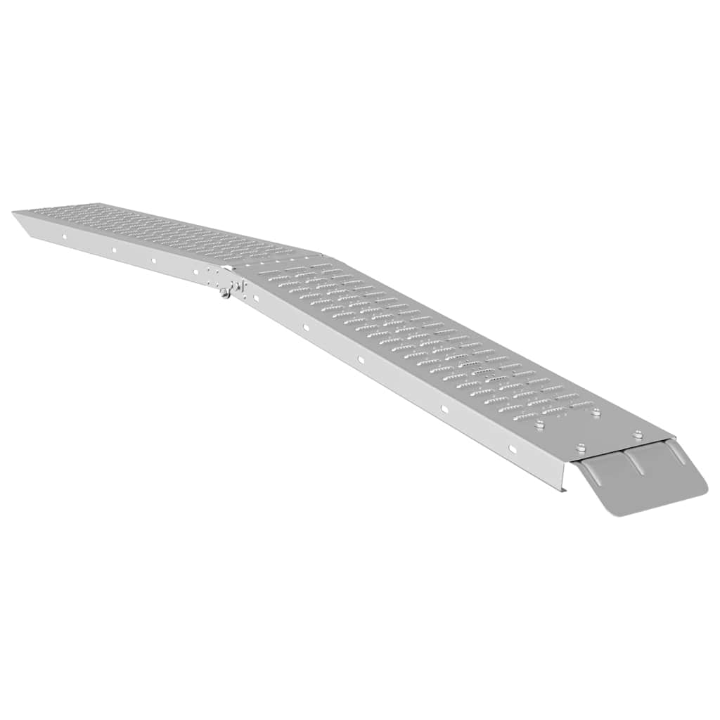 Faltbare Rampe 200kg pro Rampe Silber 186 x 23 x 4,5 cm