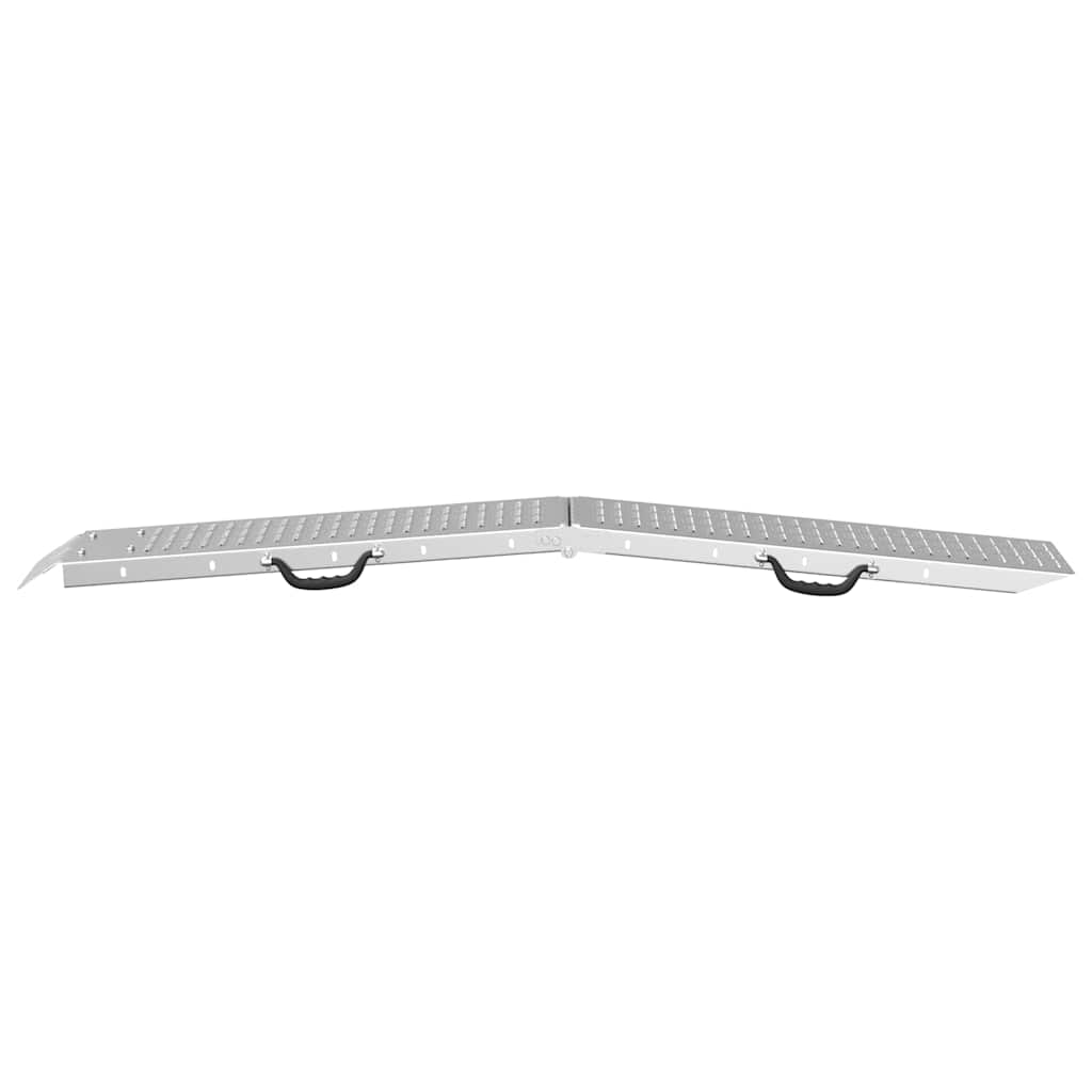 Faltbare Rampe 200kg pro Rampe Silber 186 x 23 x 4,5 cm