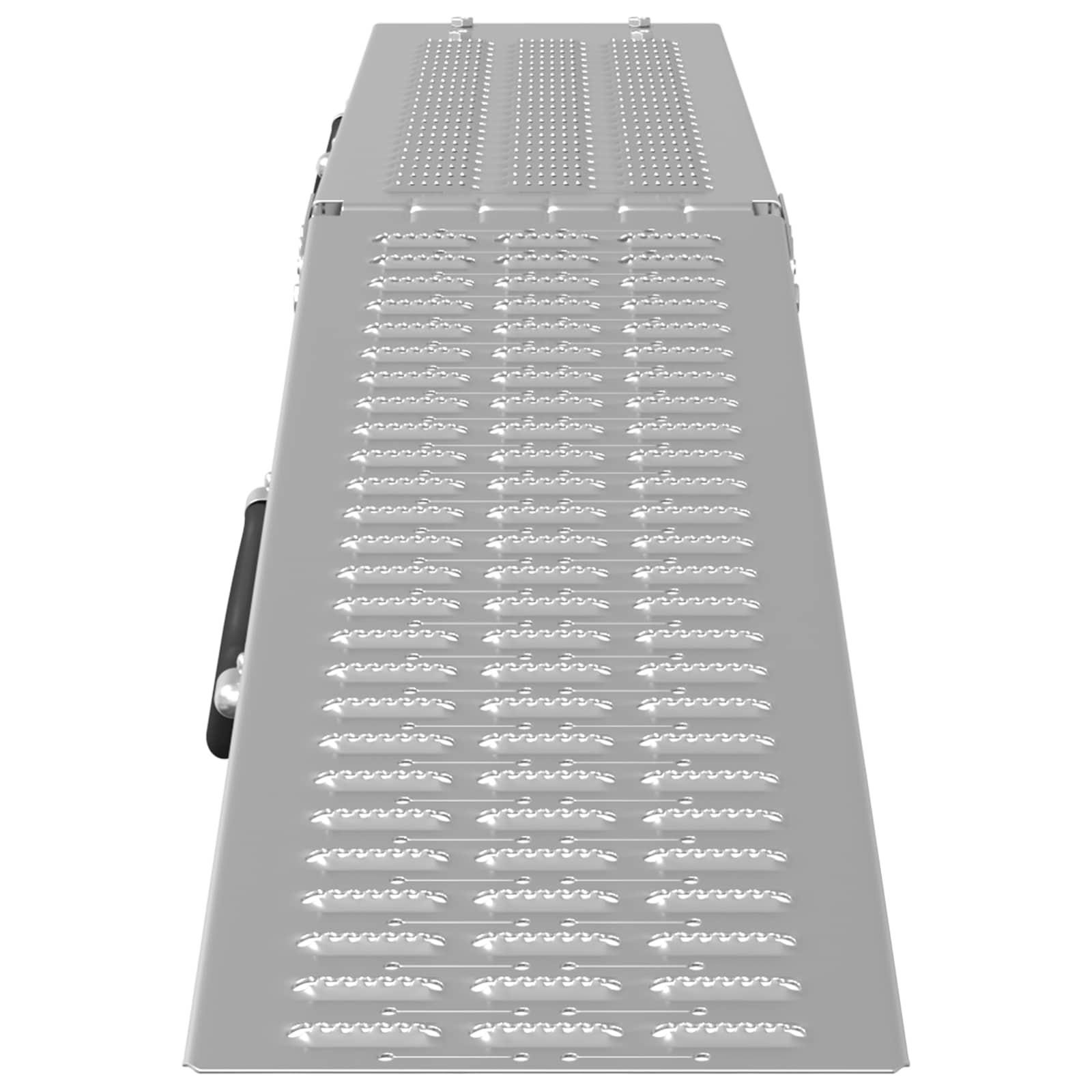 Faltbare Rampe 200kg pro Rampe 2 Stk. Silber 186 x 23 x 4,5 cm