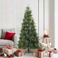 Künstlicher klappbarer Weihnachtsbaum mit Ständer Grün 180 cm