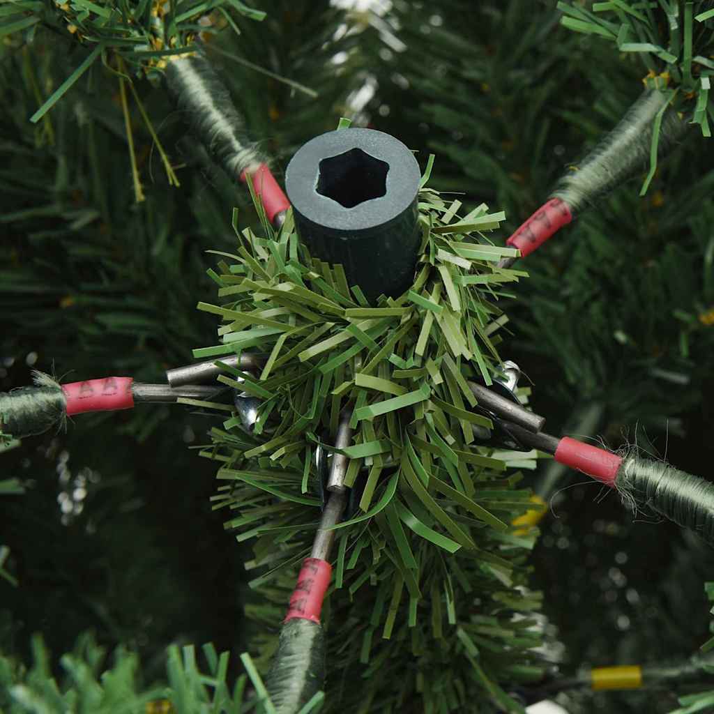 Künstlicher klappbarer Weihnachtsbaum mit Ständer Grün 210 cm