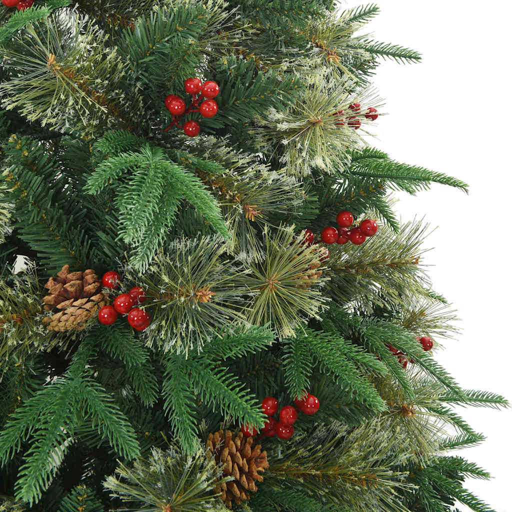 Künstlicher klappbarer Weihnachtsbaum mit Ständer Grün 240 cm