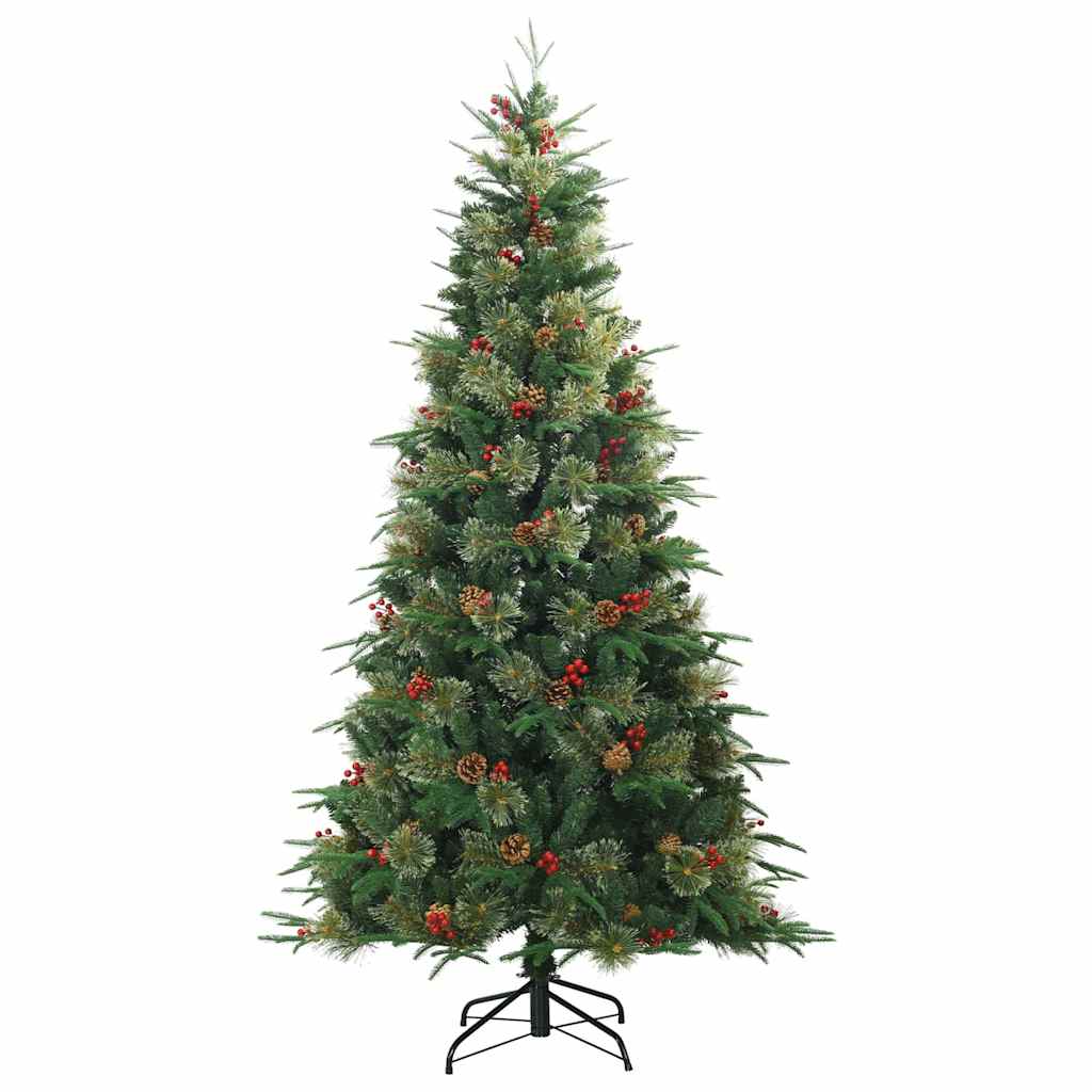 Künstlicher klappbarer Weihnachtsbaum mit Ständer Grün 240 cm