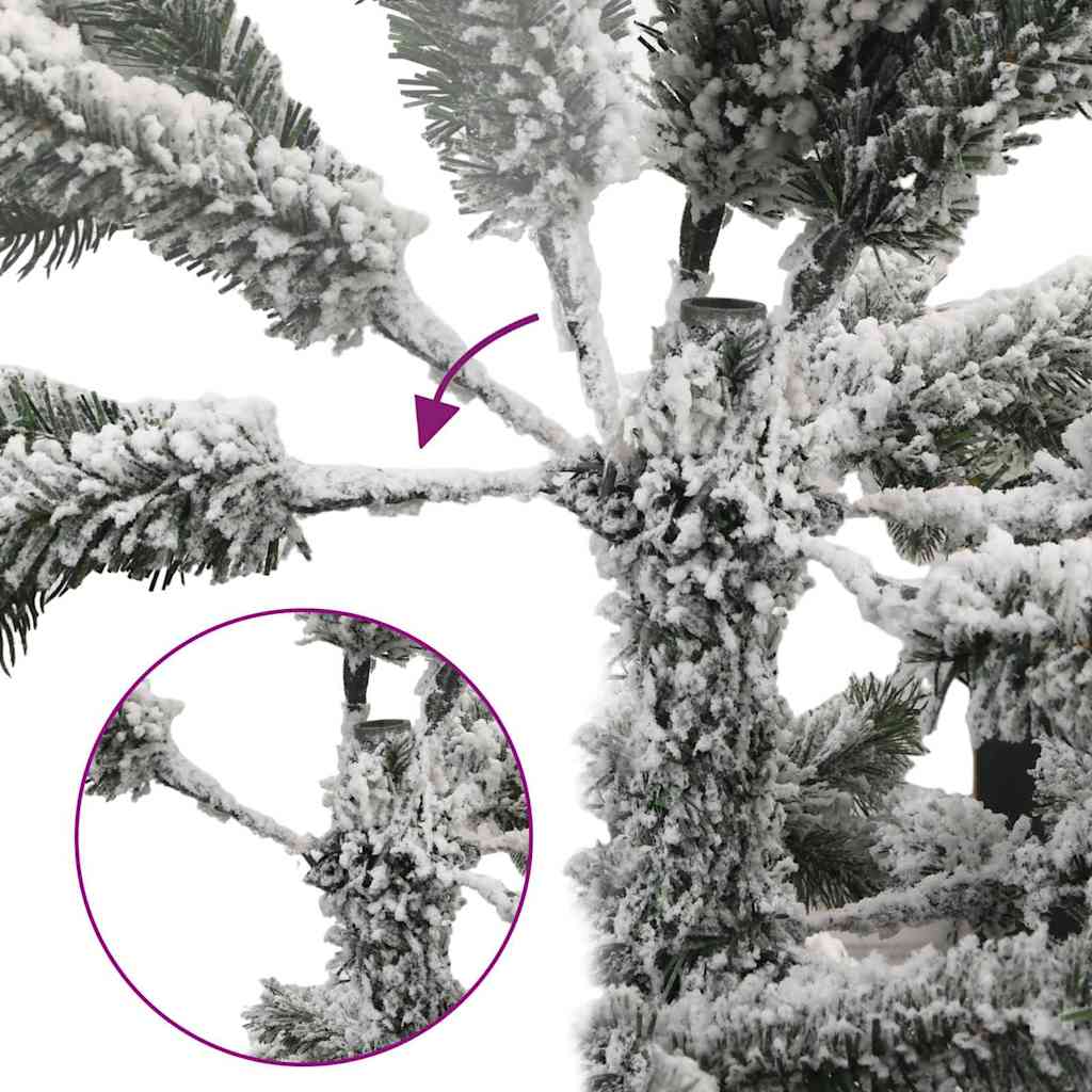 Künstlicher Scharnier-Weihnachtsbaum schneebedeckt Weiß 150 cm