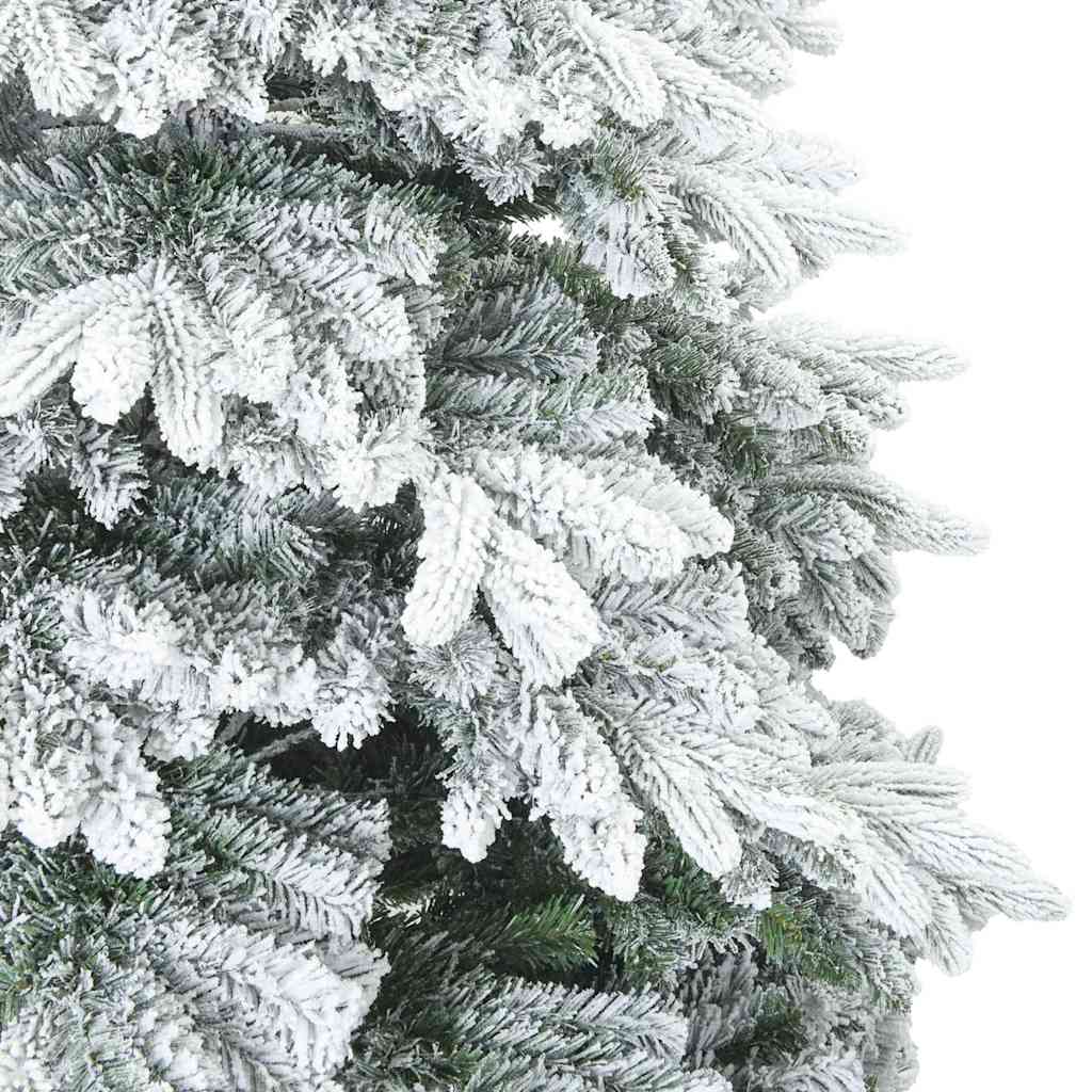 Künstlicher Scharnier-Weihnachtsbaum schneebedeckt Weiß 120 cm