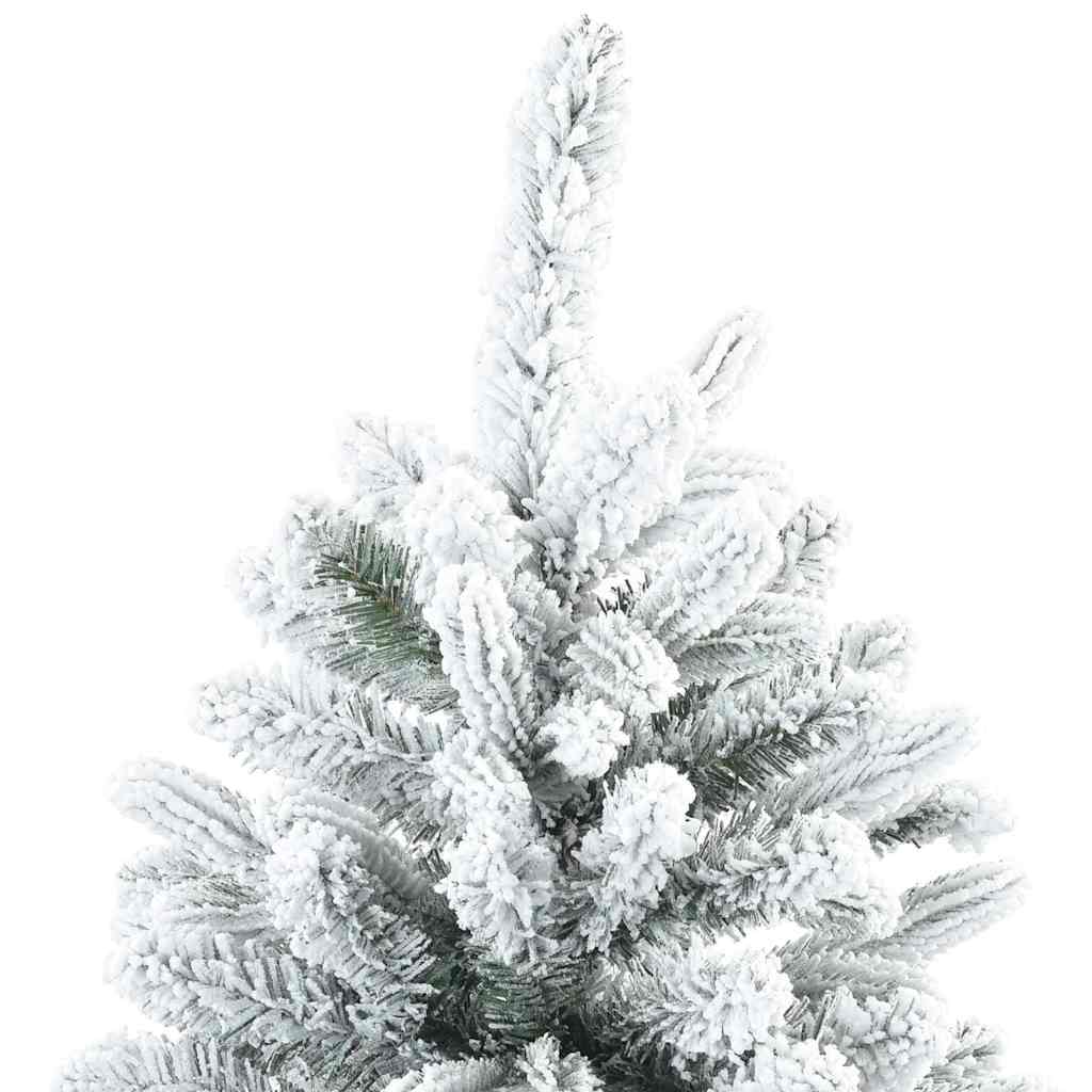 Künstlicher Scharnier-Weihnachtsbaum schneebedeckt Weiß 150 cm