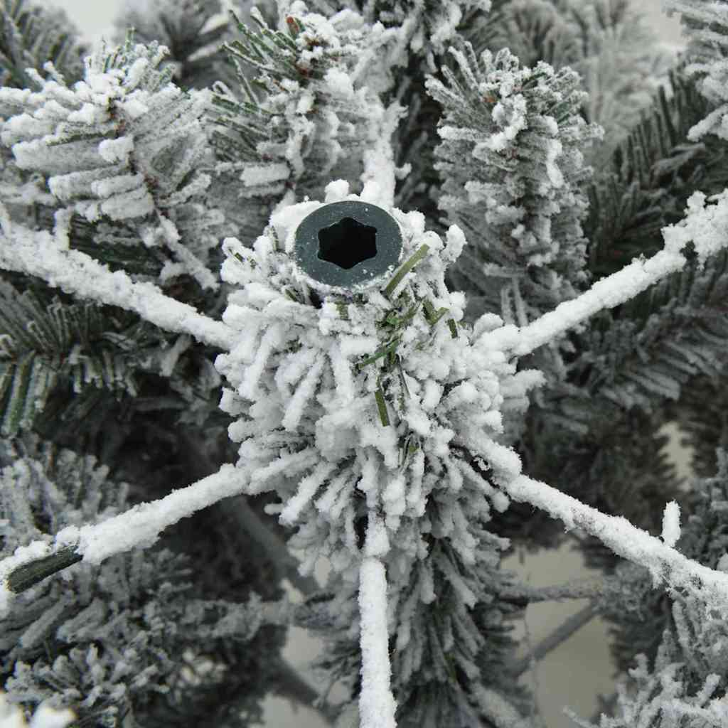 Künstlicher Scharnier-Weihnachtsbaum schneebedeckt Weiß 180 cm