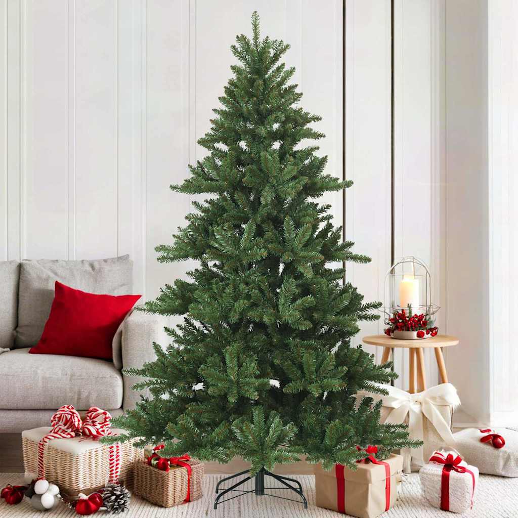 Künstlicher klappbarer Weihnachtsbaum Grün 180 cm PVC, Stahl