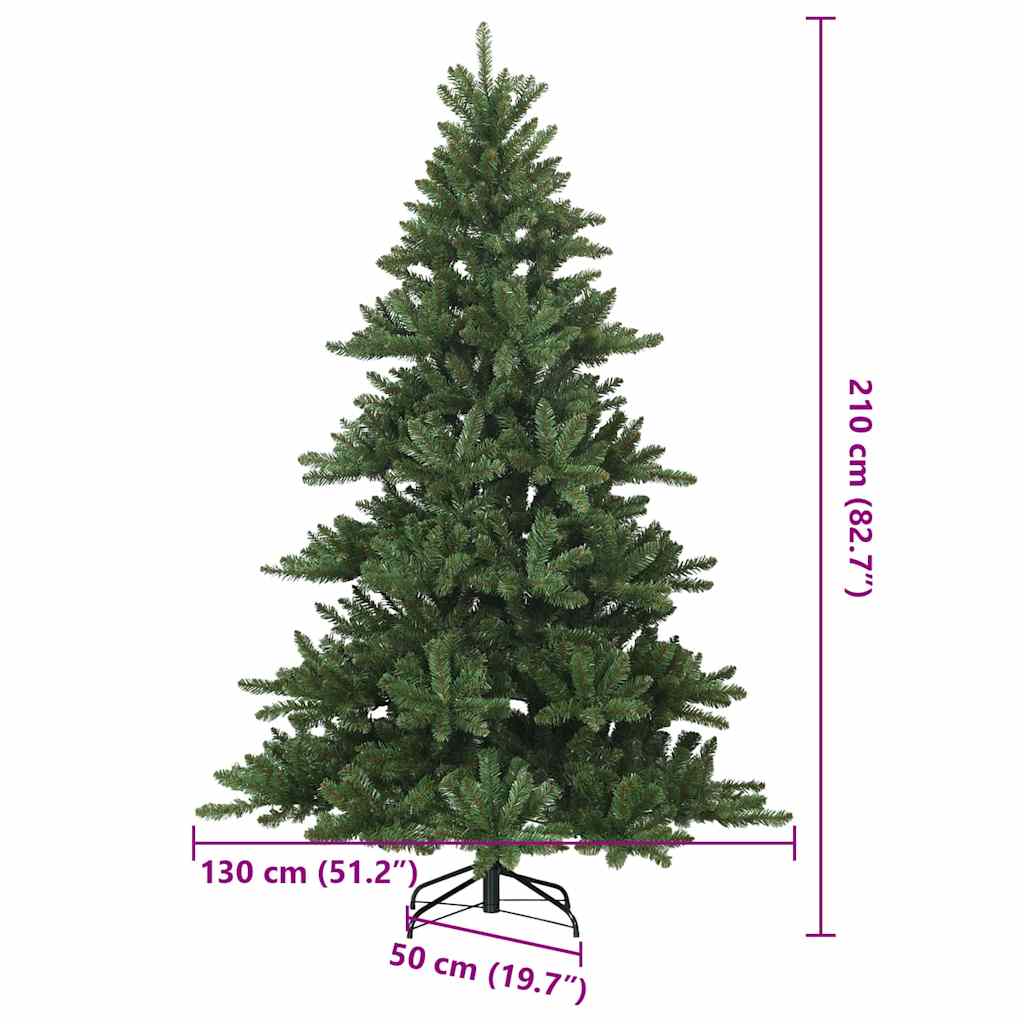 Künstlicher klappbarer Weihnachtsbaum Grün 210 cm PVC, Stahl