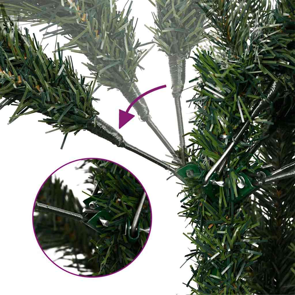 Künstlicher klappbarer Weihnachtsbaum Grün 240 cm PVC, Stahl