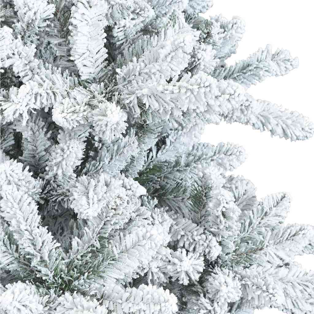 Künstlicher Scharnier-Weihnachtsbaum schneebedeckt Weiß 180 cm