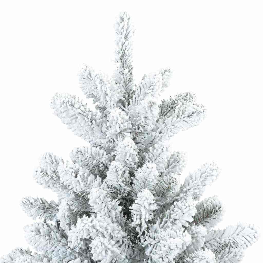 Künstlicher Scharnier-Weihnachtsbaum schneebedeckt Weiß 240 cm