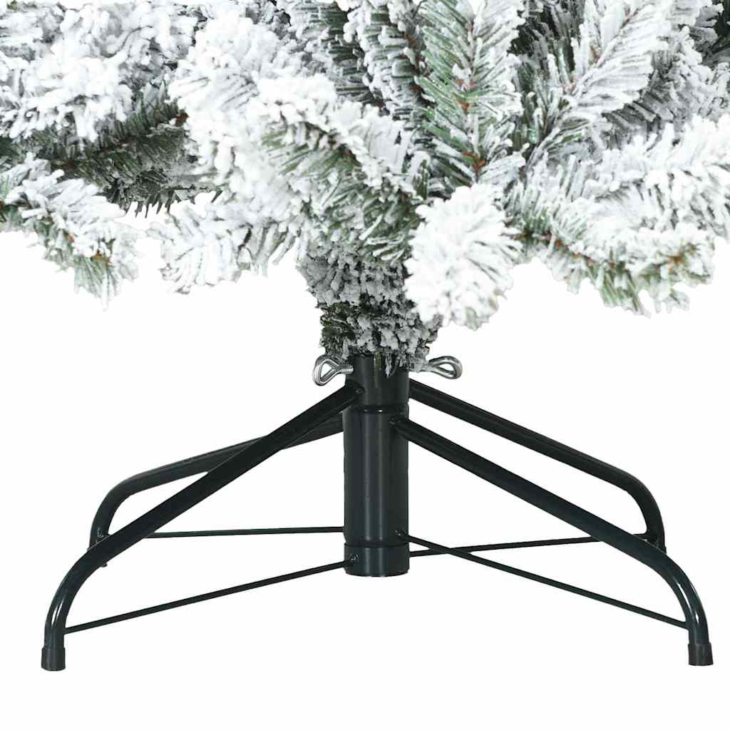 Künstlicher Scharnier-Weihnachtsbaum schneebedeckt Weiß 240 cm