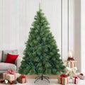 Künstlicher klappbarer Weihnachtsbaum Grün 210 cm PVC, Stahl
