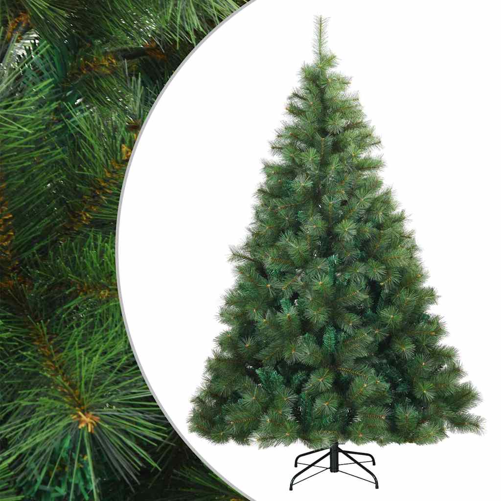 Künstlicher klappbarer Weihnachtsbaum Grün 210 cm PVC, Stahl