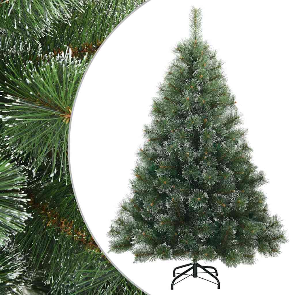 Künstlicher Scharnier-Weihnachtsbaum schneebedeckt Grün 150 cm